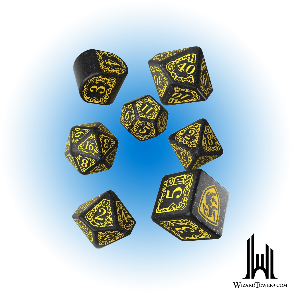 Dice Set - Harry Potter Hufflepuff Modern Black 7ct